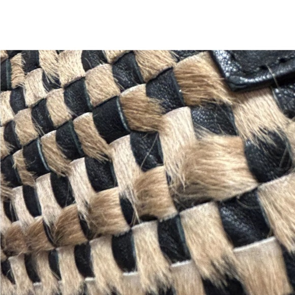 Roberto Pancani Firenze Handwoven Leather Tote Haircalf Mutton Made in Italy - Picture 5 of 11